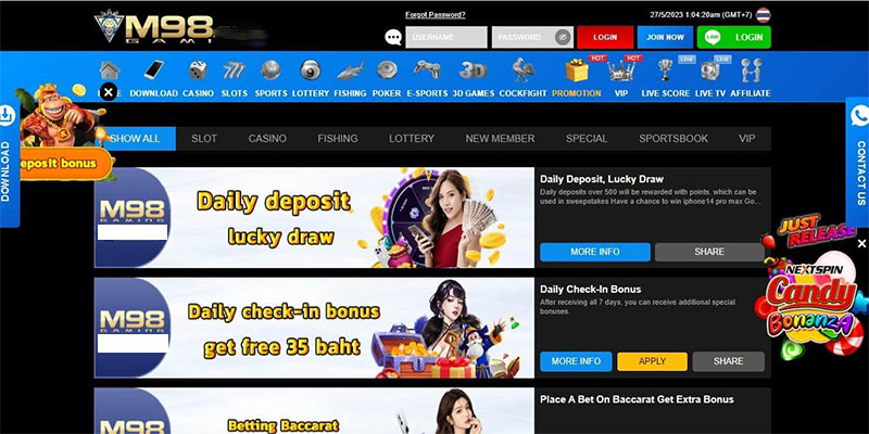 Nhà cái M98 casino live nổi tiếng 