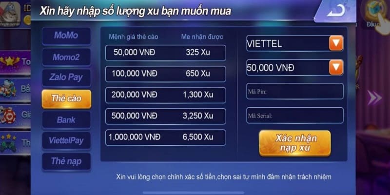 Hướng thanh toán bắn cá đổi thưởng nạp SMS