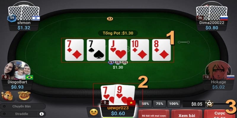 Chiến thuật slow playing chơi Poker online Vodich88